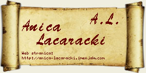 Anica Laćarački vizit kartica